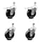 Service Caster 4 Inch Phenolic Wheel Swivel 1/2 Inch Threaded Stem Caster Total Lock Brake, 2PK SCC-TSTTL20S414-PHS-121315-2-S-2 - alternate 1